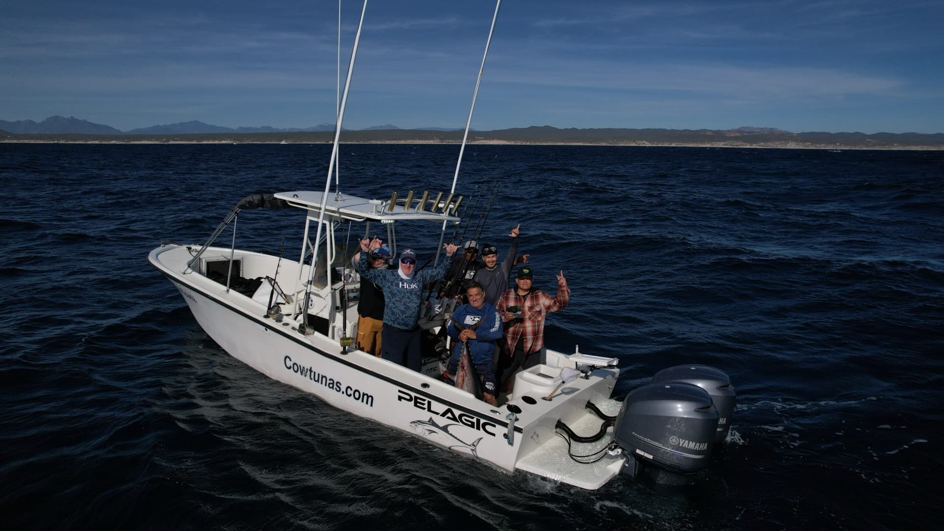 The Kailani offshore with a full crew fishing